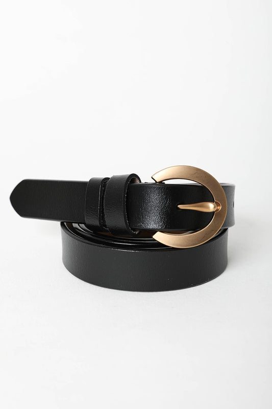 Gold Curved Buckle Waist Belt